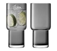 LSA International Utility Tumbler 300ml Slate | Set of 2 | Mouthblown & Handmade Glass | UT70