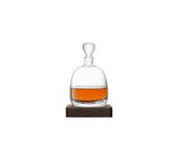 LSA International Whisky Islay Decanter with Walnut Base, Glass, Clear, 1 Litre