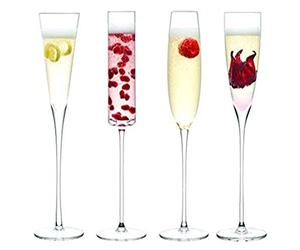 LSA LL04 Lulu Champagne Flute 150-175 ml Clear Assorted x 4