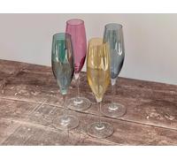 LSA Polka Multi-Coloured Champagne Flutes, Set of 4