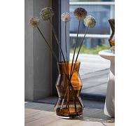 LSA Sculptured Vase/Lantern - Cognac Cognac