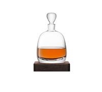 LSA International Whisky Islay Decanter with Walnut Base, Glass, Clear, 1 Litre
