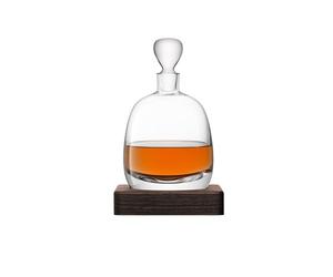 LSA Whisky Islay Decanter 1L Clear & Walnut Base | 1 unit | Handmade Glass and Wood | WH03