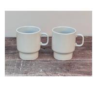 LSA White Utility Stackable Cappuccino Mugs