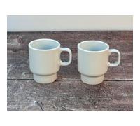 LSA White Utility Stackable Espresso Mugs