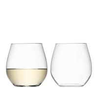 LSA Wine Set of 2 370ml Stemless White Wine Glasses