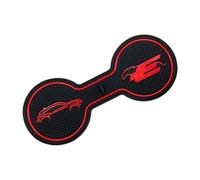 LSAUTO Compatible for Ford Mustang Mach-E Car Cup Holder Coaster, Silicone Beverage Car Decorative Water Coaster, Car Accessories Pad. (RED)