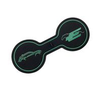 LSAUTO Compatible for Ford Mustang Mach-E Car Cup Holder Coaster, Silicone Decorative Beverage Water Coaster,Car Accessories Pad (Green)