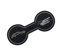 LSAUTO Compatible for Ford Mustang Mach-E Car Cup Holder Coaster, Silicone Decorative Beverage Water Coaster,Car Accessories Pad (Gray)