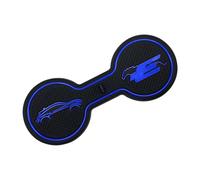 LSAUTO Compatible Ford Mustang Mach-E Car Cup Holder Coaster, Silicone Rectangular Blue Coaster