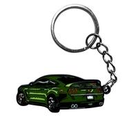 LSAUTO Keychain Compatible with Ford Mustang. Zinc Alloy. Rotating Hook. 1x2 Inch. Use for Car Keys. All Model Years 1994-2025 (green)