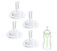 LSAUVWN 4Pcs Sippy Spouts Nipples Compatible with Dr. Brown's Wide-Neck Bottles & Sippy Spout Bottles, Transition Sippy Spouts Soft Silicone Replacement Spout Nipples, BPA-Free, 6m+, Variable Flow