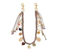 LSBDJDL Beaded Rope Bag Charms Braided Keychain Dice Purse Accessories Bag Extender Chain For Handbags Tote Bag Women (A)