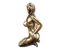 LSBDJDL Brass Sexy Women Body Art Miniatures Statue,Metal Female Sculpture Desktop Statues for Home Decor (Sexy Sitting Woman)