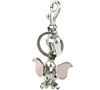 LSBDJDL Dumbo Keychain With Moving Ears, Elephant Car Purse Charms For Women, Silvery, 4.5in*1.1in