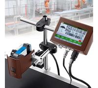 LSBHPPD 12.7mm/25.4mm Online Coding Machine,Industrial Inkjet Printer,Automatic Inkjet Coding Machine for Production Line,Date Coding Machine,Intelligent Variable Data,Date,Barcode,12.7mm