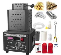 LSBHPPD 5000W Electric Smelting Furnace Digital Control - Gold Melting Kit with Graphite Crucible & Safety Equipment, 1600°C Temperature for Metal Casting & Jewelry Making Black-1kg