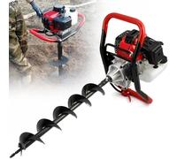 LSBHPPD Earth Auger and Petrol Post Driver Garden Post Hole Digger 158cc Posts Fence Knocker Driving Picket Fencing Ramming 4-Stroke,1200ml Fuel Tank,Features Cycle Cooling 12cm