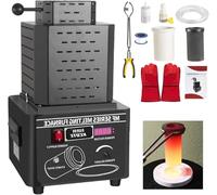 LSBHPPD Electric Melting Furnace 5000W 1600°C/2912°F Digital - Metal Smelting Kit with Graphite Crucible & Mold,Fast 3-5 Minute Melting for Gold,Silver,Copper,Aluminum Scrap Black-1kg