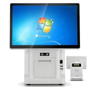 LSBHPPD Retail and Restaurant POS Terminal Machine for Small Business, Point of Sale Cash Register with Dual Touch Screen 15.6", 8GB RAM 128GB SSD, Built-in 58mm Thermal Printer