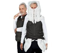LSBHPPD Reusable airbag Jacket Elderly Prevent Fall Smart airbag Vest With APP To View Exercise Data For Outdoor Use,Comprehensive Protection for the Elderly from Falling MaleBlack-XXXL