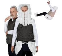 LSBHPPD Wearable Technology airbag Vest for Elderly Reusable Elderly airbag Jacket for Anti Fall with Tracking and Positioning Function,to Protect the Elderly From Tumbles MaleBlack-XXXL