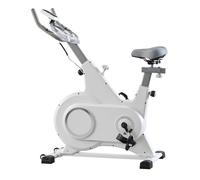 LSBIKE Exercise Bike Professional Indoor Cycling Bike Spin Bike for Home Gym Use with Silent Flywheel Belt Drive LCD Monitor Heart Rate Sensor Fitness Stationary Bike 330LBs Capacity (White)