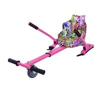 LSBIKE Hoverboard Adjustable Go Kart Hoverkart Seat for Hoverkart Accessories Electric Self Balancing Scooters Fits All Hoverboards Swegways 6.5", 8" And 10" Hoverkart for Hoverboards (Grafitti Pink)