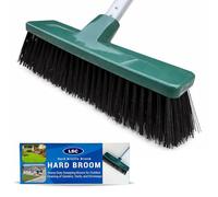 LSC 12'' Outdoor Yard Broom Heavy Duty Garden Brush with 120cm Metal Handle Hard Bristle Sweeping Brush for Patios, Decking, Driveways & Pathways (1)