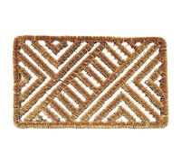 LSC Boston Coir Door Mat Non Slip Heavy Duty Welcome Doormat For Entrance Indoor & Outdoor Rug For Garden and Patio (pack of 1, 59 x 39 cm)