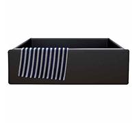 LSC Intermediate Anthracite Grey 500x400x145 Ceramic Belfast Butler Kitchen Sink & Waste