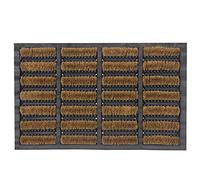 LSC Tuff Scrape Door Mat Heavy Duty Outdoor Doormats Removes Grass, Mud and Dirt 100% Natural Coir Bristle with Rubber Backing Machine Washable Non-Slip Doormats Large (nbs Pack of 1, 40 x 60 cm)