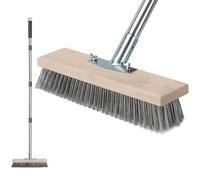 LSC Wire Broom Heavy Duty Outdoor Brush Stiff Bristles Garden Patio 12 inch | Deck Algae Remover Tool,Heavy Duty Wire Bristles,Metal Handle,Outdoor Use,Weed & Moss Removal,Driveway & Yard Cleaning