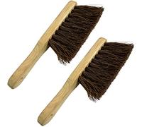 LSC Wooden Hard Stiff Bristle Hand Brush Natural Stiff Bassine Bristles Brush Scrubbing HandBrush Heavy Duty Home or Office Use (PACK OF 2)