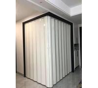LSdAccordion Folding Door for Kitchen Corner & Shower Enclosure ceSaving Bifold Design Durable Concertina Door for Small ces Easy Installation