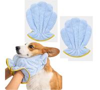 LsdgFriday Pet Towel Dog Bath Towels for Drying Dogs,Microfiber Absorber Towel Dog Grooming Gloves for Cats Quick Drying Puppy Towel Gloves Small 2 Pack (10.6X8.2in)