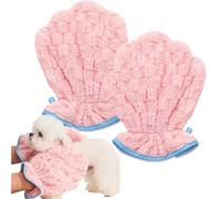 LsdgFriday Pet Towel Dog Bath Towels for Drying Dogs,Microfiber Absorber Towel Dog Grooming Gloves for Cats Quick Drying Puppy Towel Gloves Small 2 Pack (10.6X8.2in)