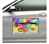LSDINDF Custom Car Magnet Stickers, Personalised Magnetic Signs, No Melting, No Blow Off, Easy to Move, Black, Vinyl, Rectangular, Outdoor, Car Magnet