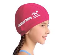 LSDINDF Custom wimming cap kids, Swim caps with your name/pattern/LOGO printed on them, Custom Swimming Cap for Women Men, easy to put on and take off, tear-resistant