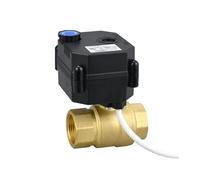 LSDJYESIT 1/2" 3/4" 1" IP65 Waterproof Motorized Ball Valve with Manual Switch DC9v DC12v DC24v Brass Electrical Valves(12vdc-cr04,DN20)
