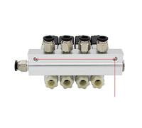 LSDJYESIT Pneumatic Electric Solenoid Valve Normally Closed 2V025-06 AC220V DC12V24V multi-way combination type valve air magnetic(Ac220v 6mm Fittings,6F)