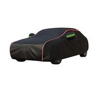 LSDRALOBPOI Car cover for FIAT 500C, Waterproof Weatherproof Thermal Insulation Scratch Resistant Side Zipper Design with Night Reflective(Color:Black)