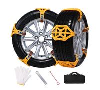 LSDRALOBPOI Snow Chains for M ercedes ML 320 | 10-Pack, Anti-Skid Emergency Tire Traction Chains, Reinforced Thickened TPU with Hardened Steel Spikes, All Season