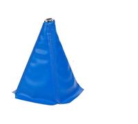 LSDSAAZA Stick Gaiter Boot Cover Car Gear Shift Collars PU Leather Carbon Fiber Dust Cover Accessories Lever Knob Boot Legging(B-Blue pu)