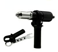 LSDZHK Electric Rivet Gun Adapter Kit,Cordless Drill Riveting Insert Nut Tool with 2.4/3.2/4.0/4.8mm Diameter Rivet Head and Handle Wrench (Black-01)