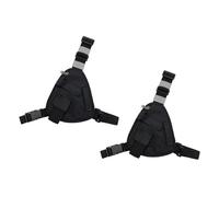 LSENG Radio Chest Harness Shoulder Radio Holster Chest Pack Adjustable Single Radio Pouch Two-Way Radio Holster for Motorola CP200 Baofeng Kenwood Walkie Talkie 2Pack