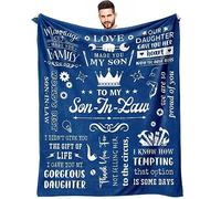 LSEOMIO Son in Law Gifts, Gifts for Son in Law, Son in Laws Birthday Gift from Mother/Father in Law, Best Gift Ideas for Sons in Laws Throw Blanket 60"x50"