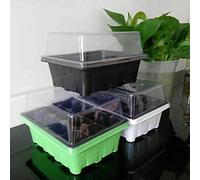 Lseqow Seed Starter Kit, 12 Cells Seedling Trays Gardening Germination Tray Plant Grow Kit with Lid and Base for Gardening Propagation Bonsai Germination