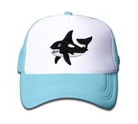 LSFDJAN Kid Boys Girls Cute Killer Whale Mesh Baseball Cap Adjustable Golf Trucker Hat SkyBlue