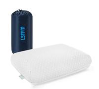 LSFFM Camping Pillow Lightweight, Easy to Carry, Memory Foam Travel Pillow, Backpacking Pillows, Portable Pillows with Travel Storage Bag, Removable Pillow Cover (White)